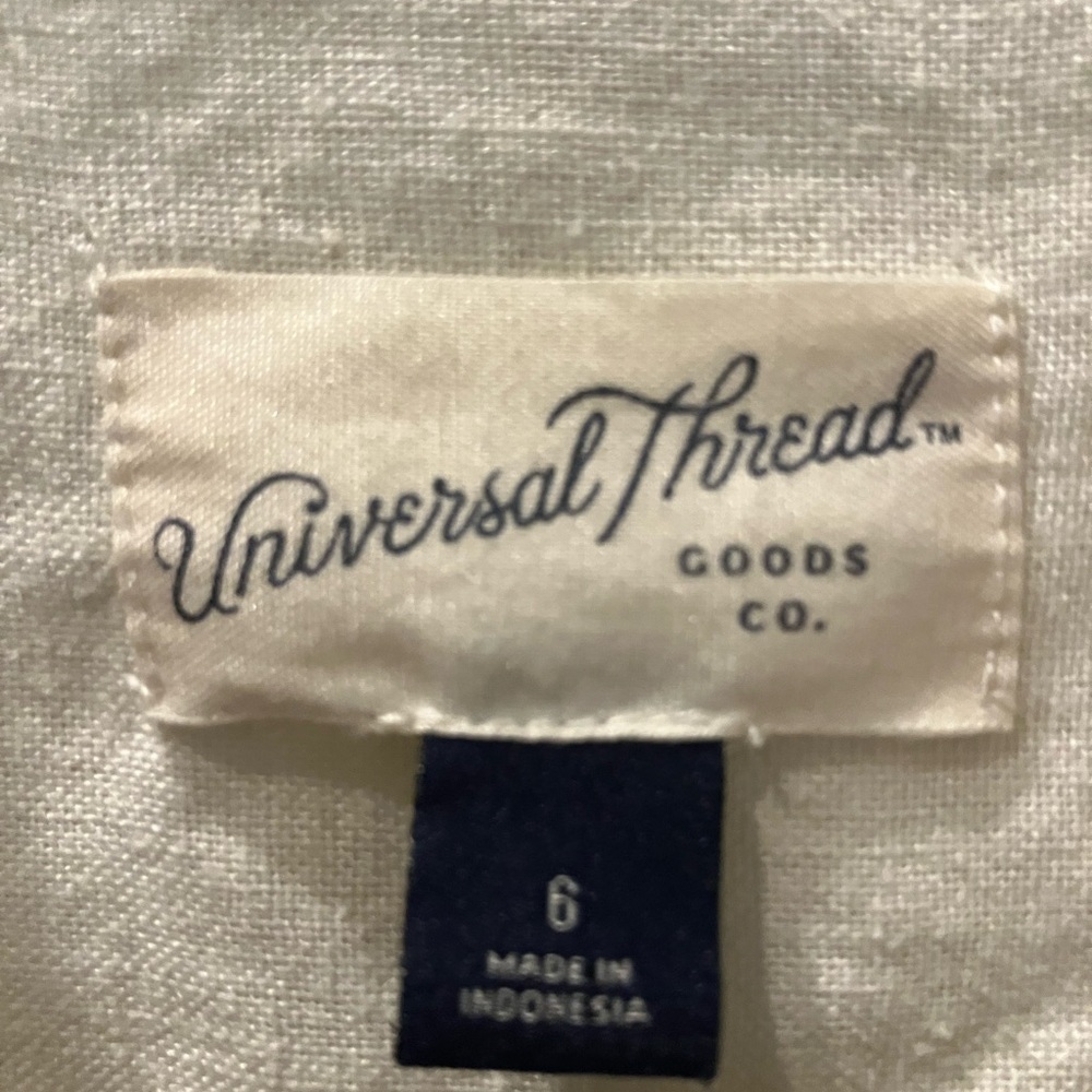 NWT Women's Universal Thread Short Sleeve Linen Boilersuit Jumpsuit- Cream 6 - Picture 7 of 10